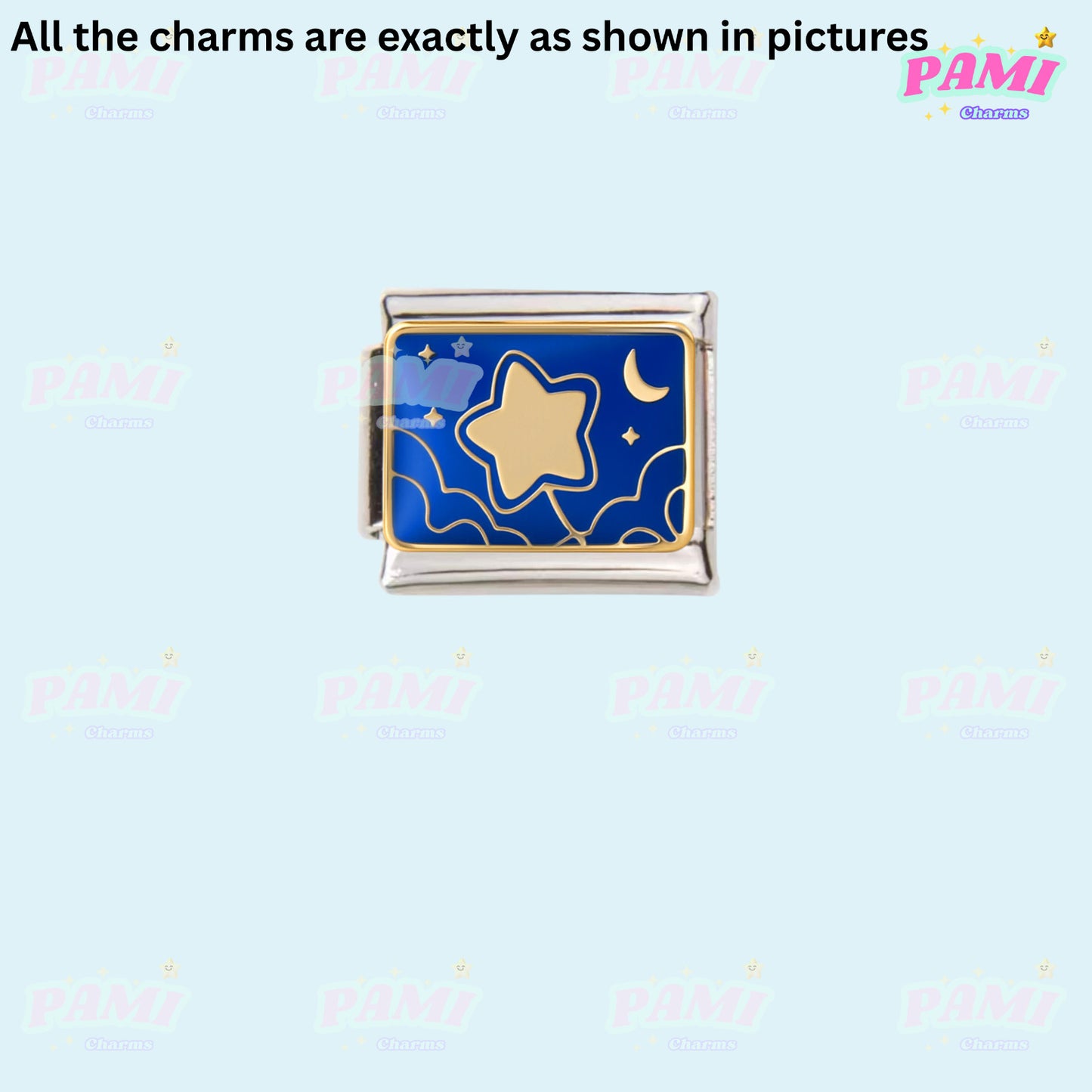 Celestial Galaxy, Star, Moon, Sun Modular Italian Charms - Fits all classic 9mm Bracelet Italian Charm