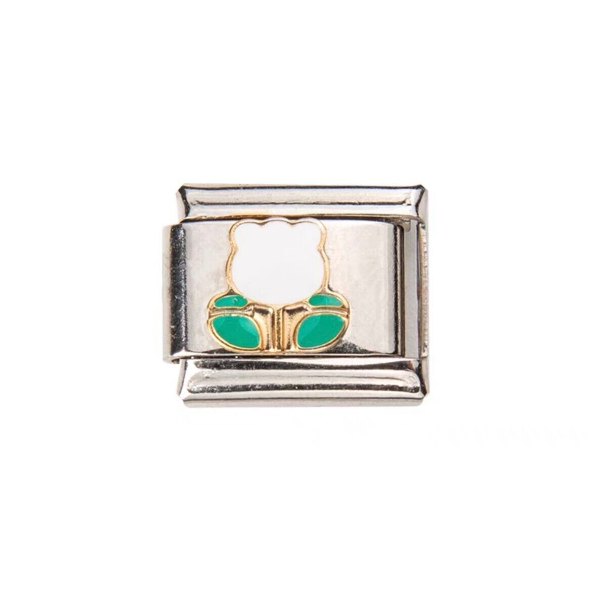 Heart, Floral, Coffee Modular Italian Charms - Fits all classic 9mm bracelet 1 Italian Charm