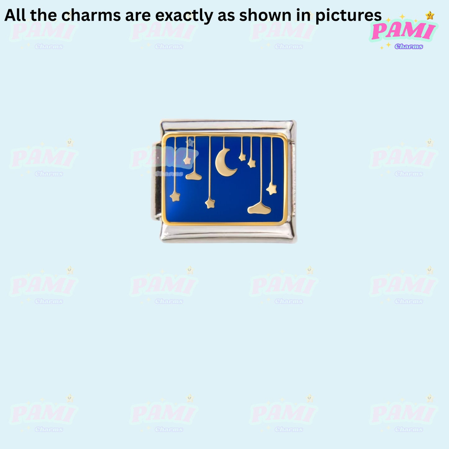 Celestial Galaxy, Star, Moon, Sun Modular Italian Charms - Fits all classic 9mm Bracelet Italian Charm