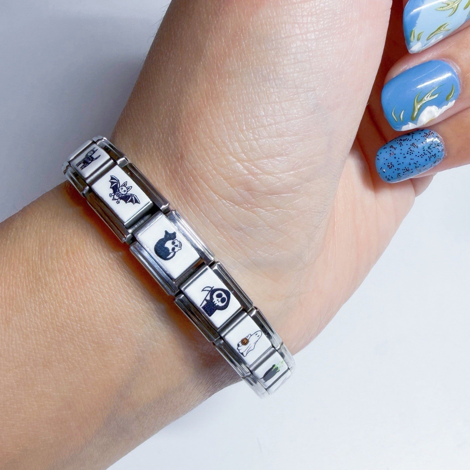 Pami Charms Italian charm bracelet featuring various fun designs and symbols for personalisation