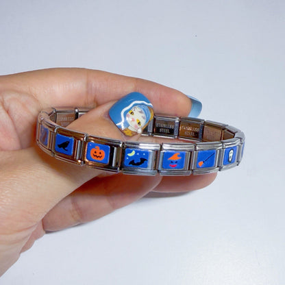 Pami Charms Italian charm bracelet featuring seasonal designs on stainless steel links