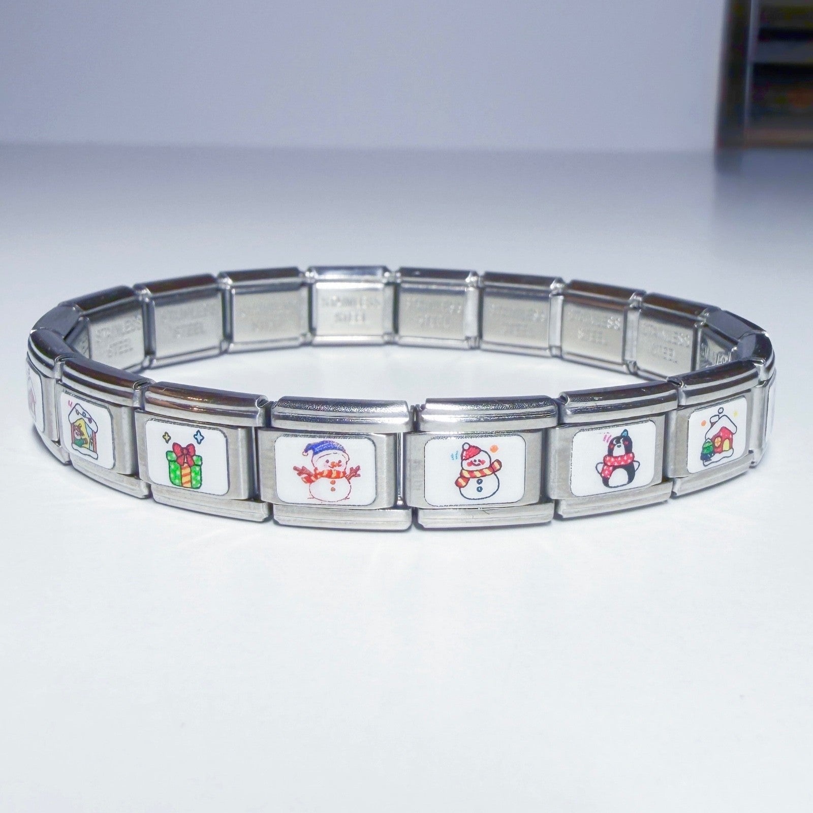 Pami Charms festive bracelet featuring colourful Italian charm designs for holiday celebrations