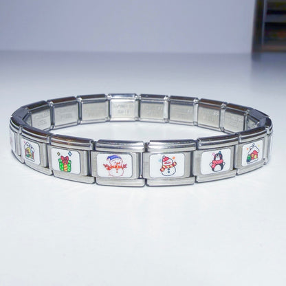 Pami Charms festive bracelet featuring colourful Italian charm designs for holiday celebrations