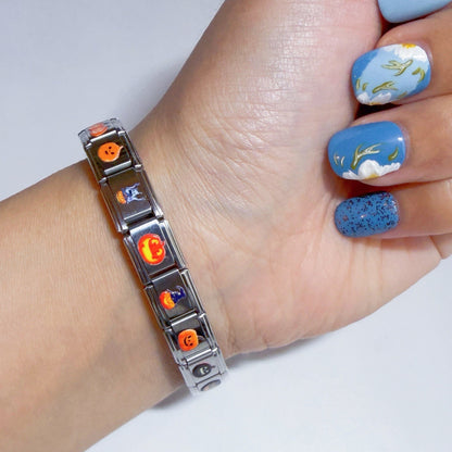 Colourful Pami Charms Italian charms bracelet with playful designs and stylish nails