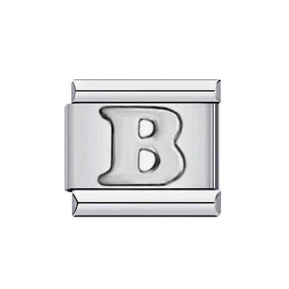 Pami Charms silver letter B charm from alphabet italian charms collection