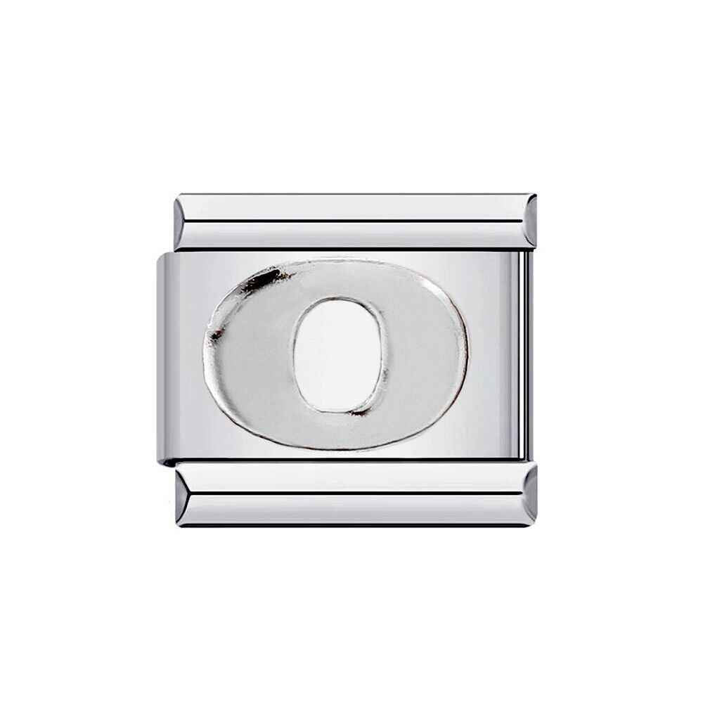Pami Charms silver letter O alphabet italian charms for customizable jewelry bracelets