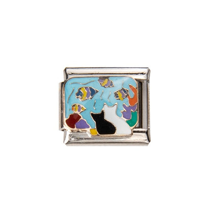 Pami Charms Colourful Italian Charms with Cats and Fish Design for Bracelets