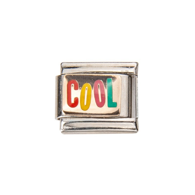 Pami Charms Italian Charms with Colourful 'COOL' Design for Customisable Bracelets