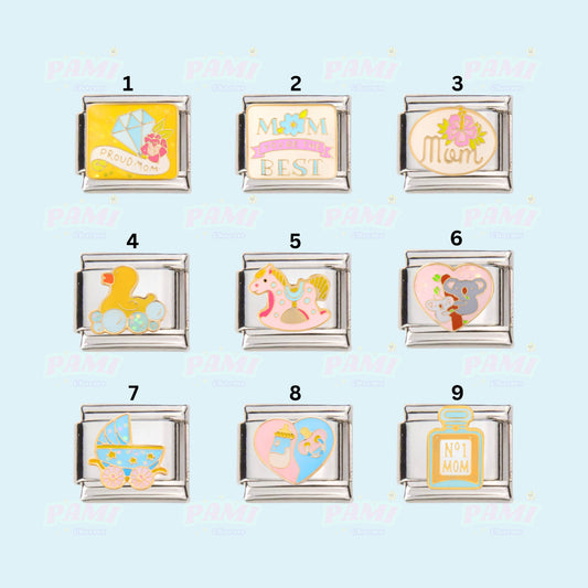 Pami Charms Italian Charms Set featuring colourful designs for personalisation and gift options