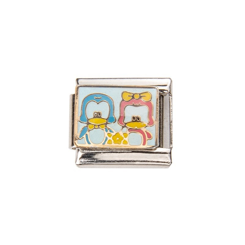 Pami Charms Italian Charms Featuring Cute Penguin Design with Boy and Girl Penguins