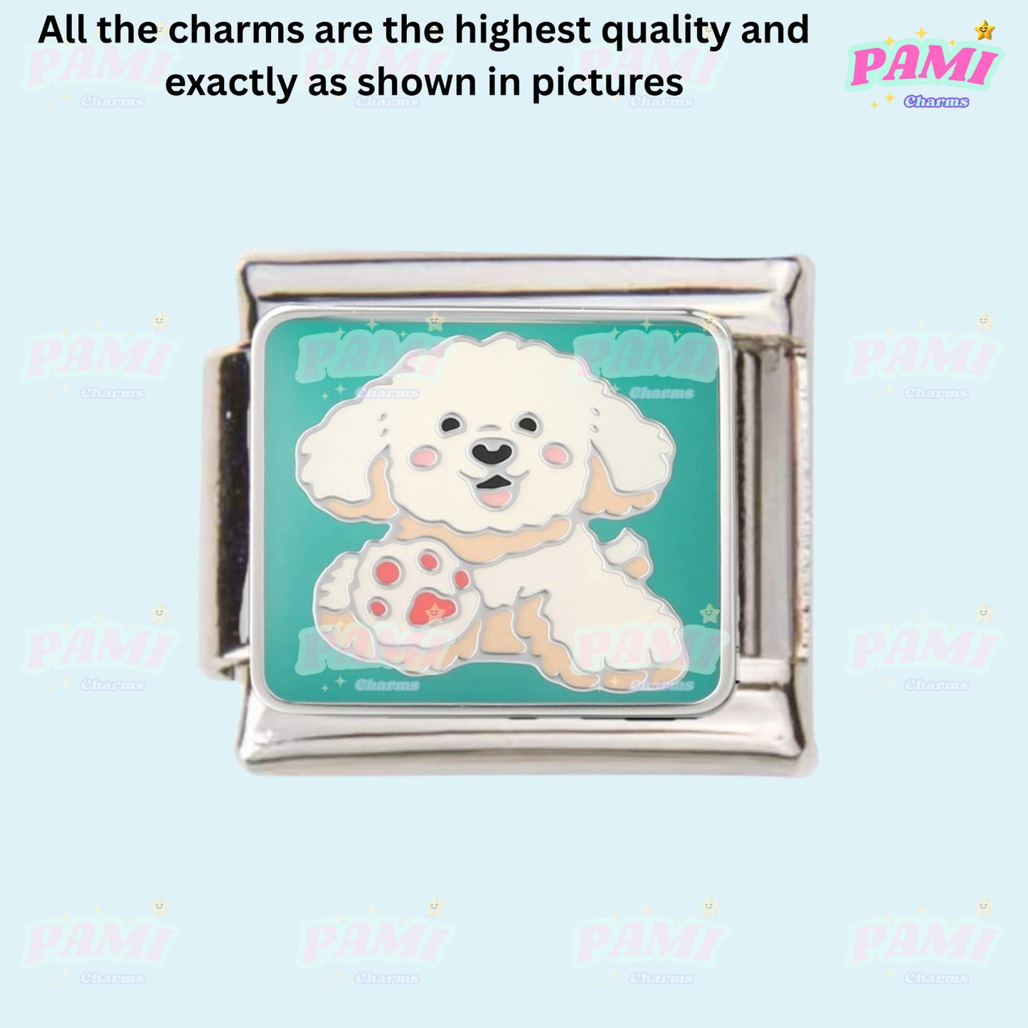 Cute sweet dog Italian Charms fits all Italian charms bracelet