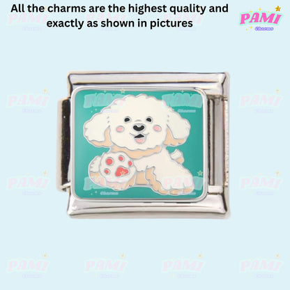 Cute sweet dog Italian Charms fits all Italian charms bracelet