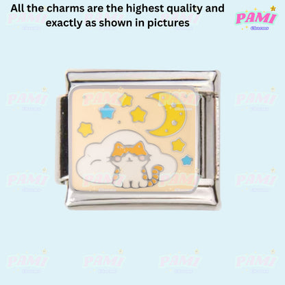 Cute sweet cat cat lover Italian Charms fits all classic Italian charms bracelet