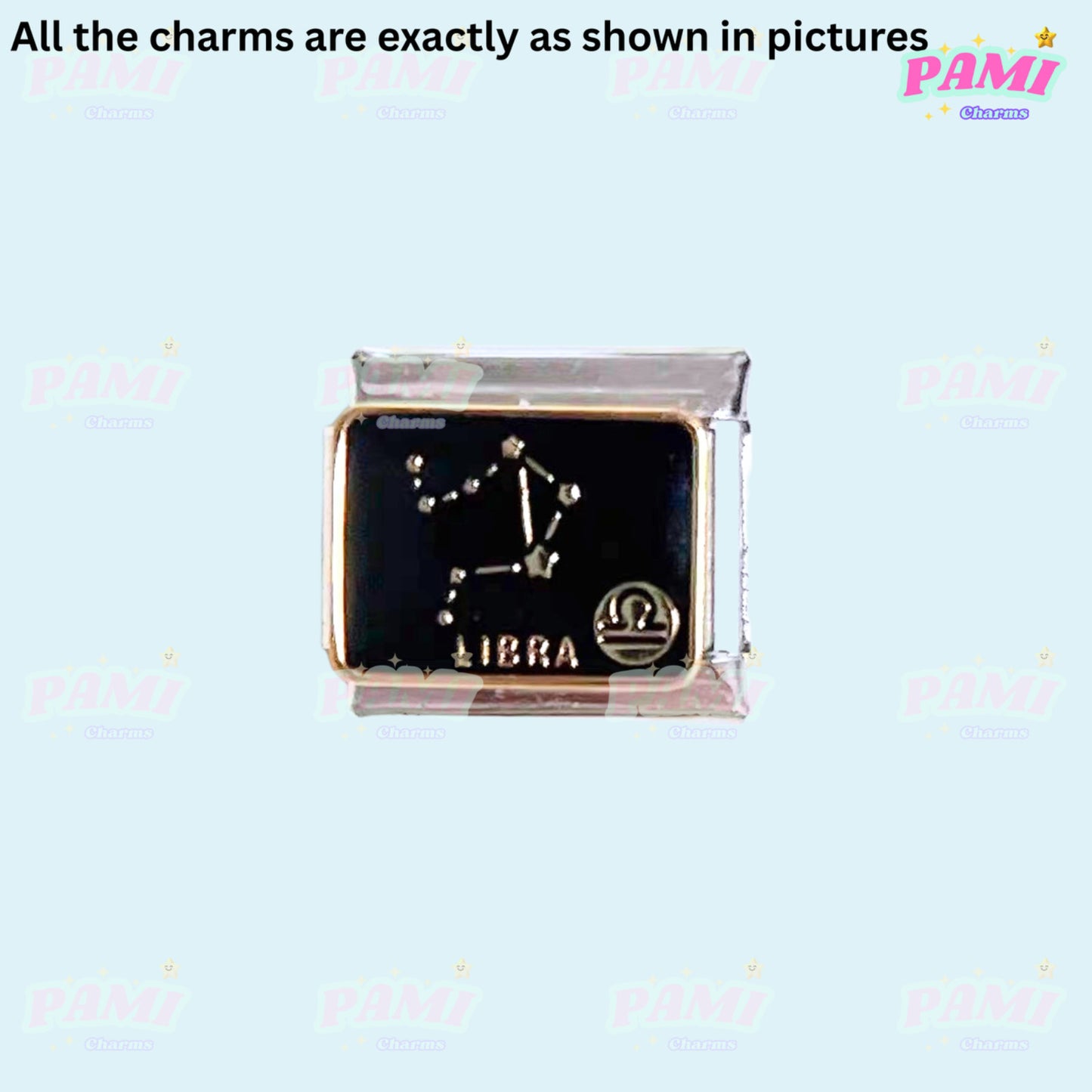 12 Zodiac Star Signs Italian Charms - Fits All Major Brands Italian Charm Bracelet