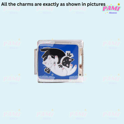 Cat and Dog Lover Modular Italian Charms - Fits Classic 9mm Bracelet