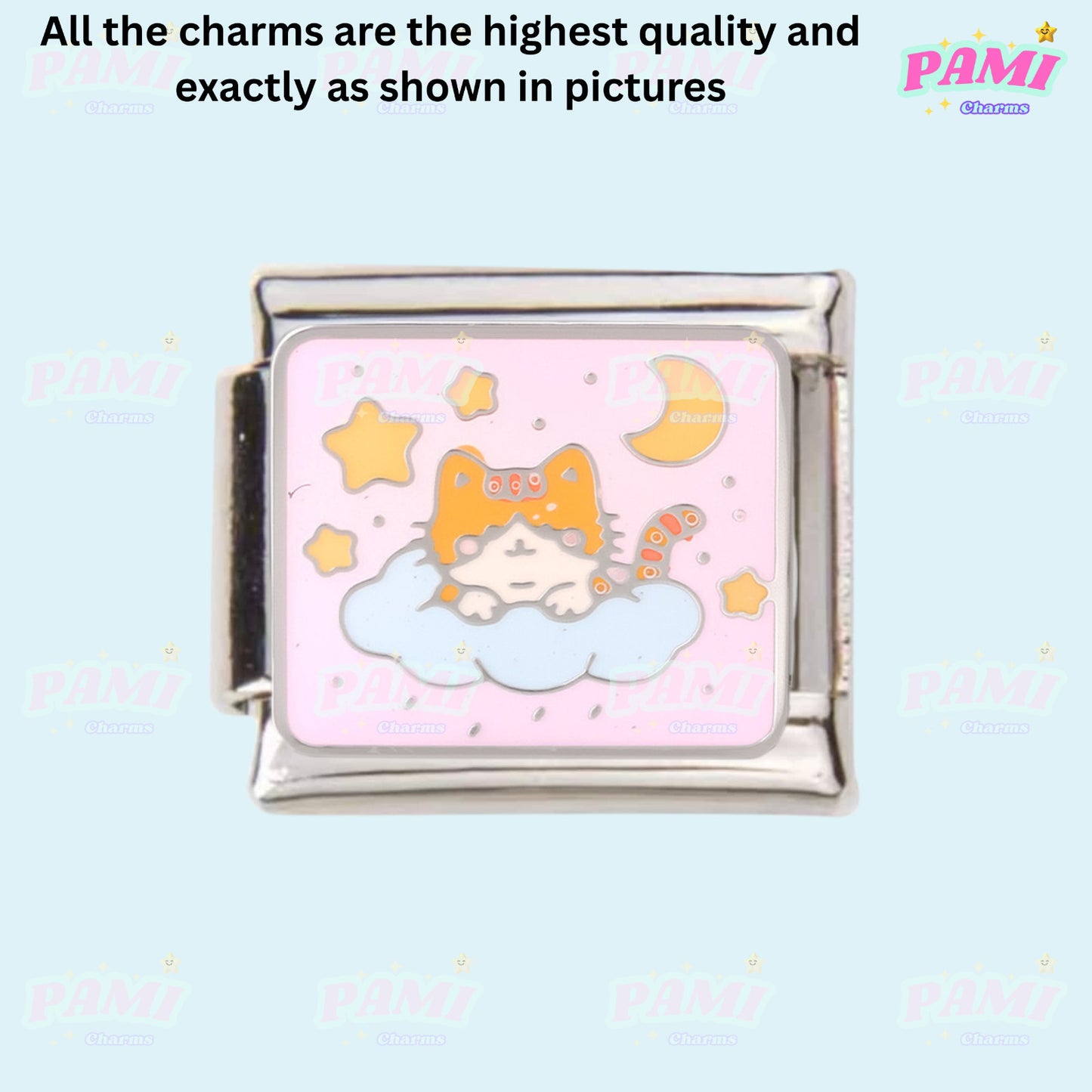 Cute sweet cat cat lover Italian Charms fits all classic Italian charms bracelet