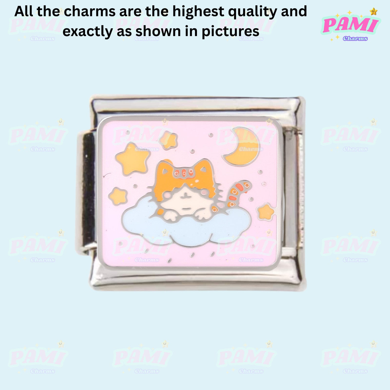 Cute sweet cat cat lover Italian Charms fits all classic Italian charms bracelet