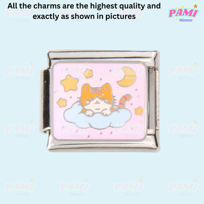 Cute sweet cat cat lover Italian Charms fits all classic Italian charms bracelet
