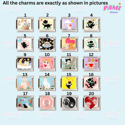 Cute sweet cat paw print Italian Charms fits all Italian charms bracelet