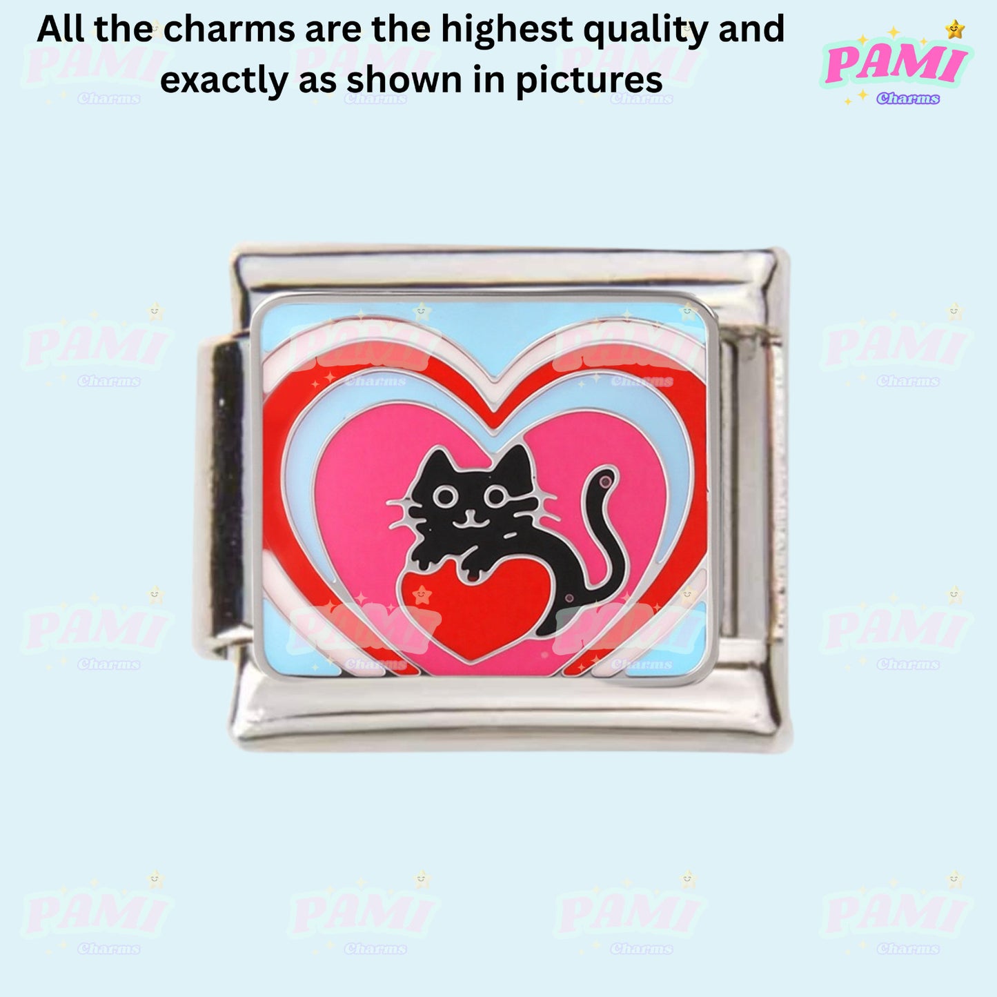 Cute cat cat lover Italian Charms- fits all 9mm classic Italian charms bracelet