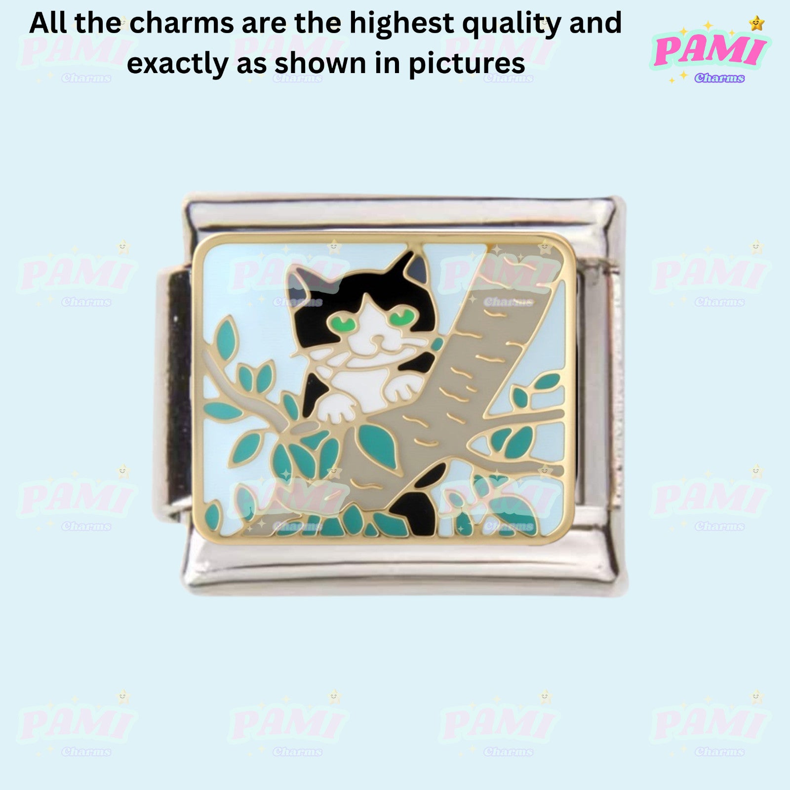 Cute sweet cat paw print Italian Charms fits all Italian charms bracelet