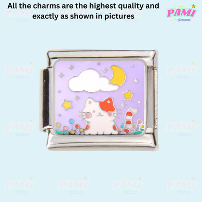 Cute sweet cat paw print Italian Charms fits all Italian charms bracelet
