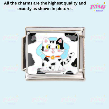 Cute sweet cat cat lover Italian Charms fits all classic Italian charms bracelet