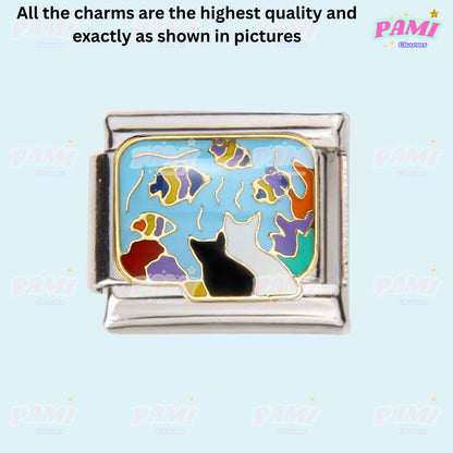 Cute sweet cat paw print Italian Charms fits all Italian charms bracelet