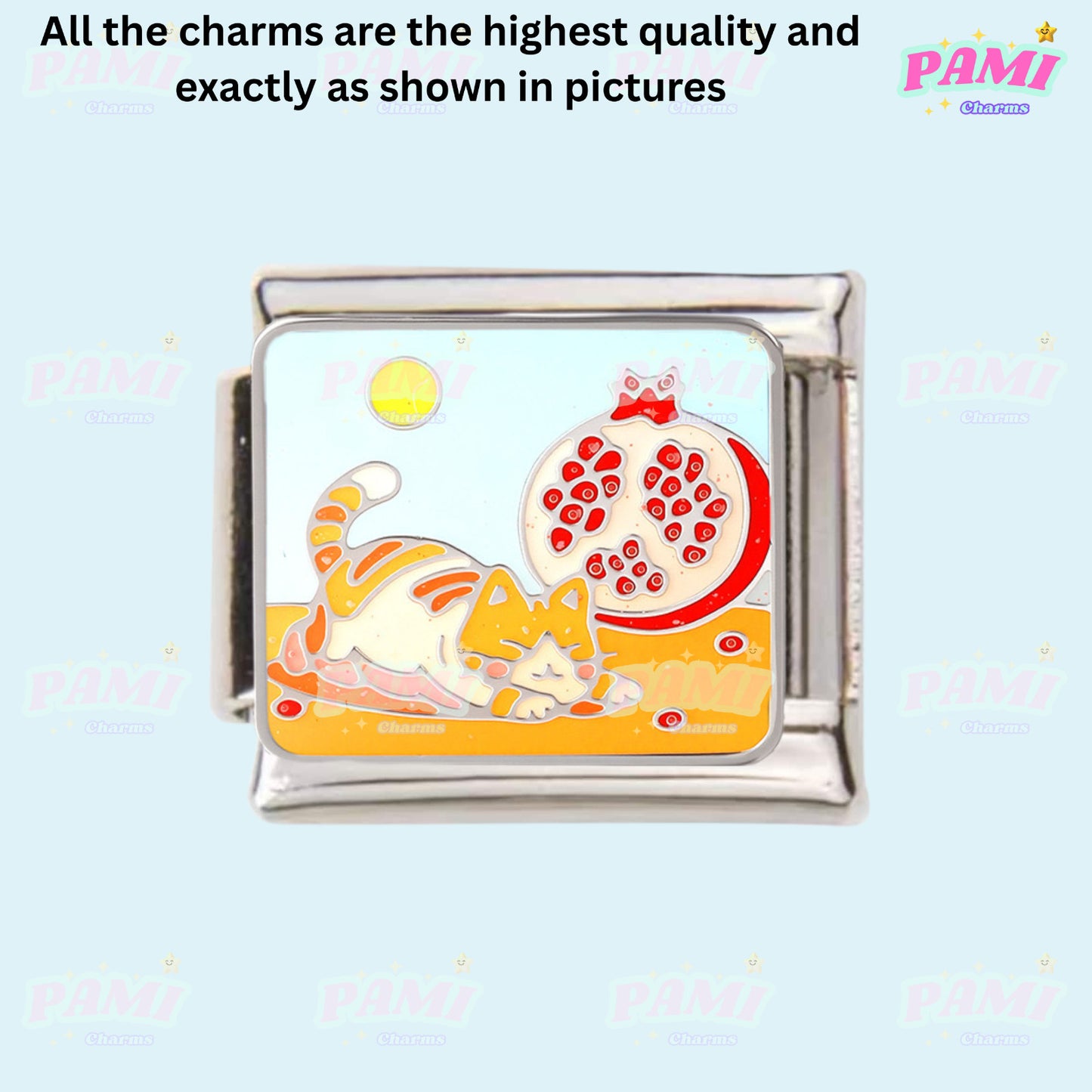 Cute sweet cat cat lover Italian Charms fits all classic Italian charms bracelet