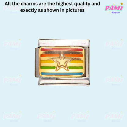 Dopamine Rainbow Italian Charms - Fits all classic 9mm bracelet