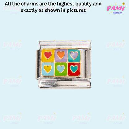 Cute Core Heart Y2K Italian Charms - Fits all classic 9mm bracelet