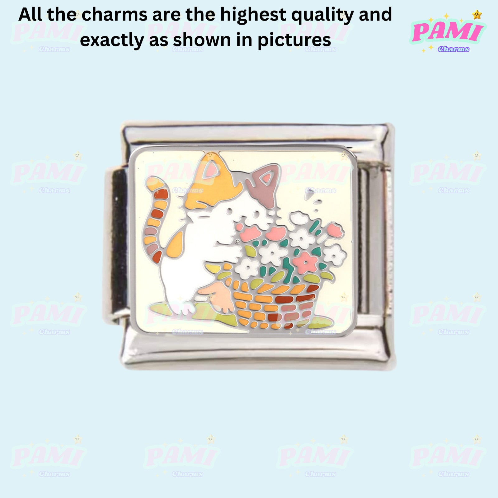 Cute sweet cat paw print Italian Charms fits all Italian charms bracelet