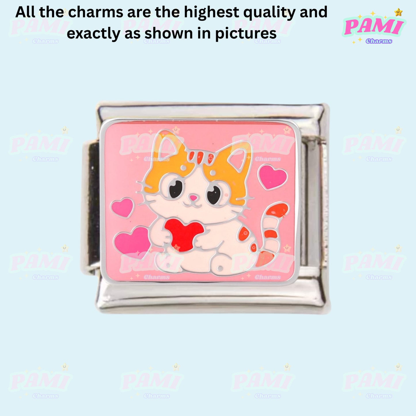 Cute sweet cat paw print Italian Charms fits all Italian charms bracelet