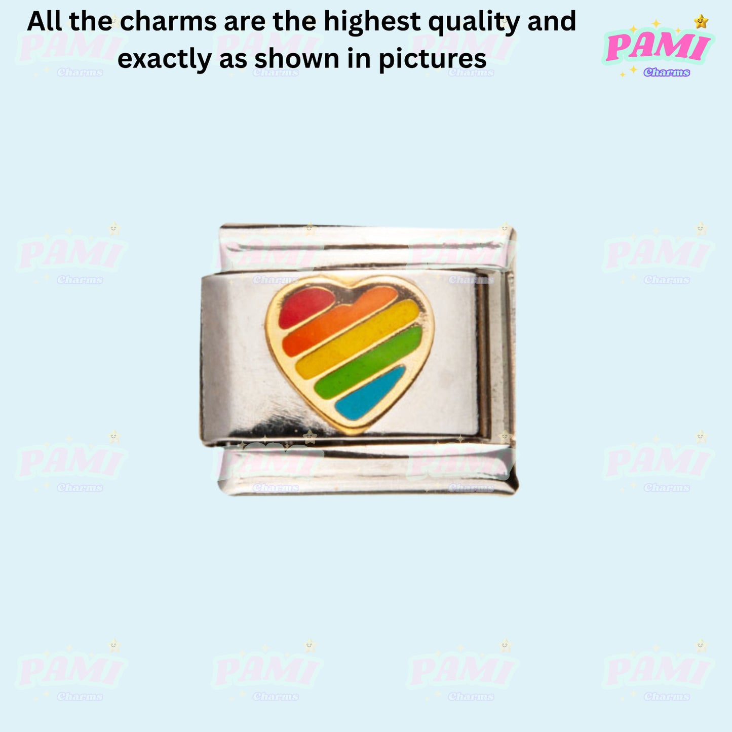 Dopamine Rainbow Italian Charms - Fits all classic 9mm bracelet