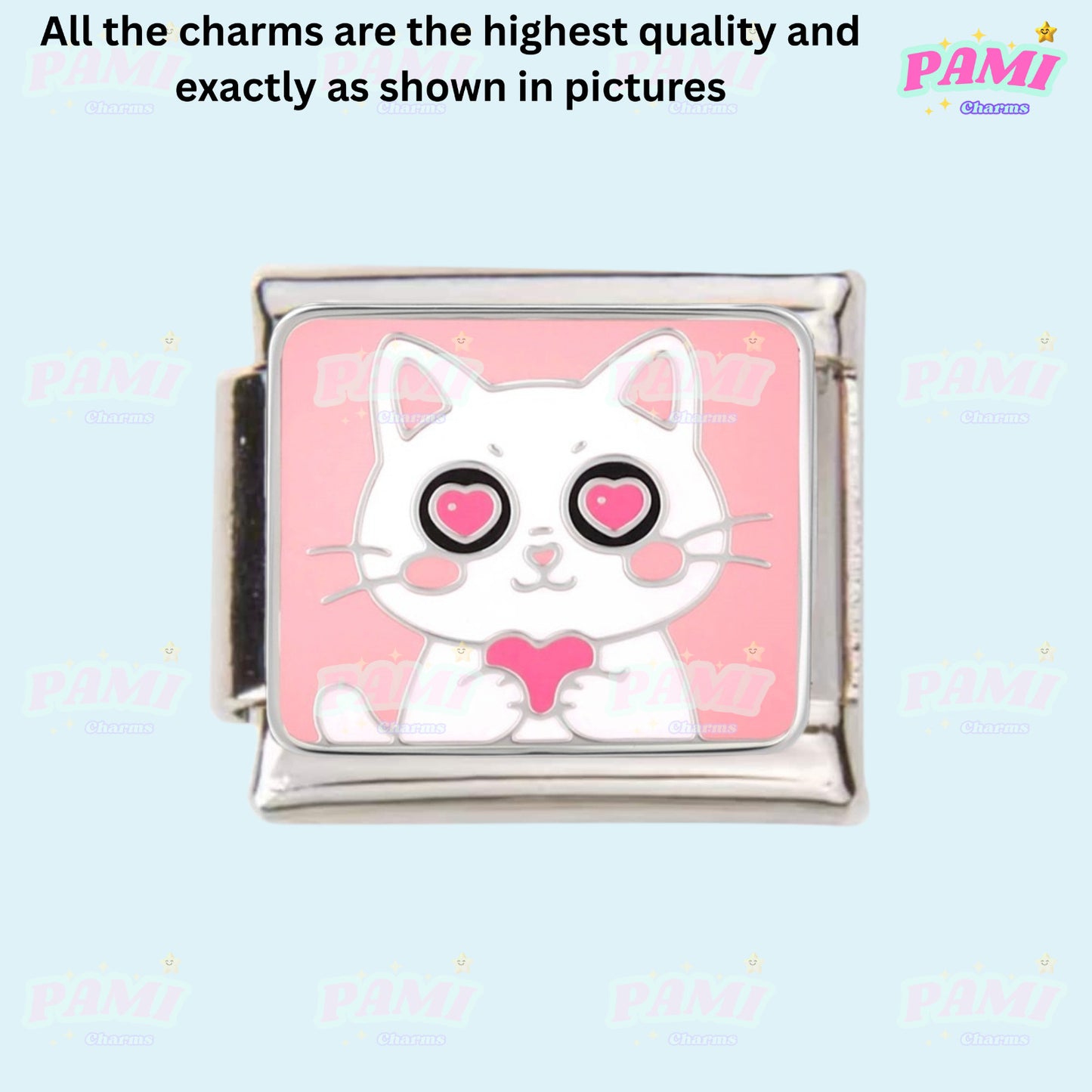 Cute sweet cat cat lover Italian Charms fits all classic Italian charms bracelet