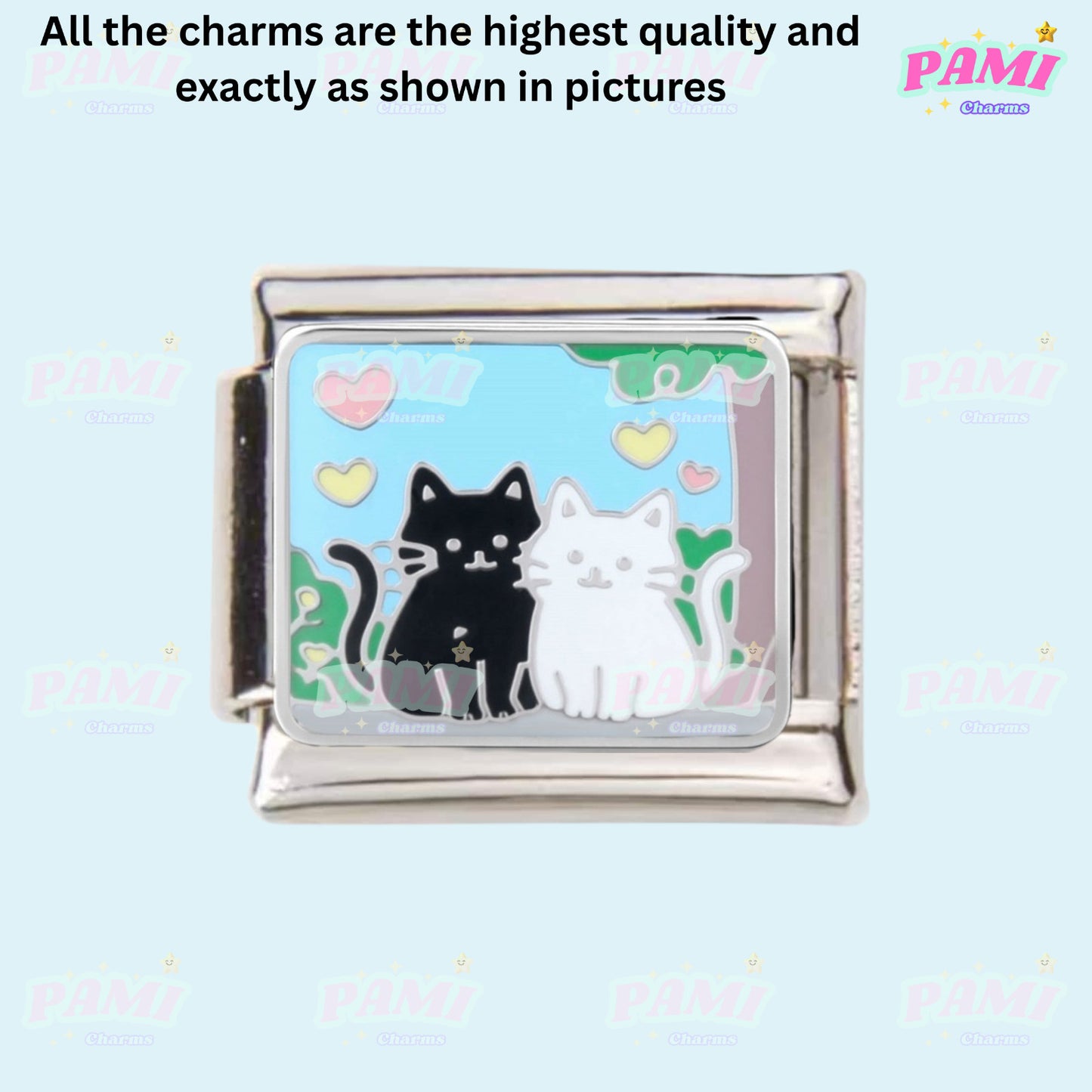 Cute cat cat lover Italian Charms- fits all 9mm classic Italian charms bracelet
