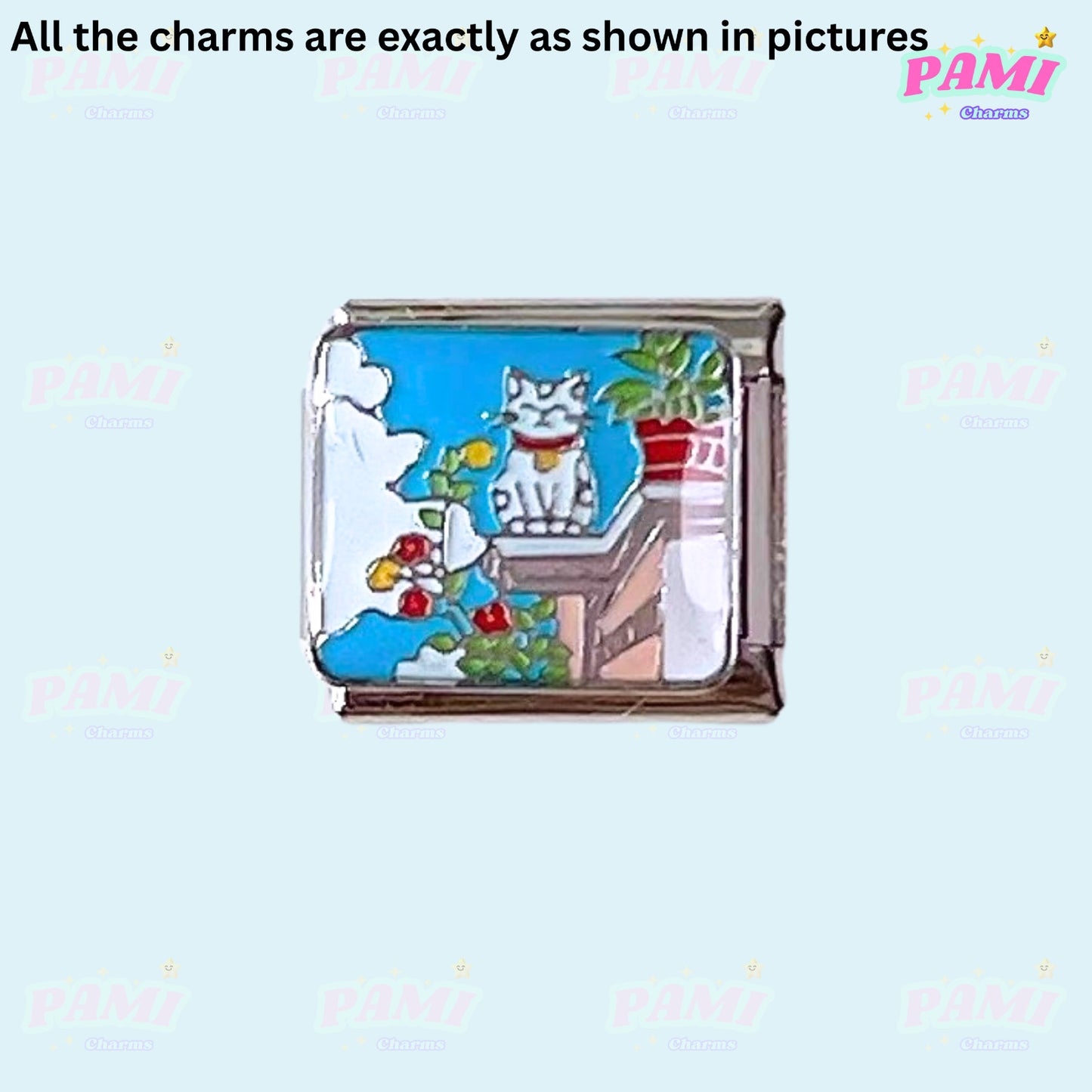 Moon Flowers Nature Italian Charms - Fits All Classic 9mm Bracelets