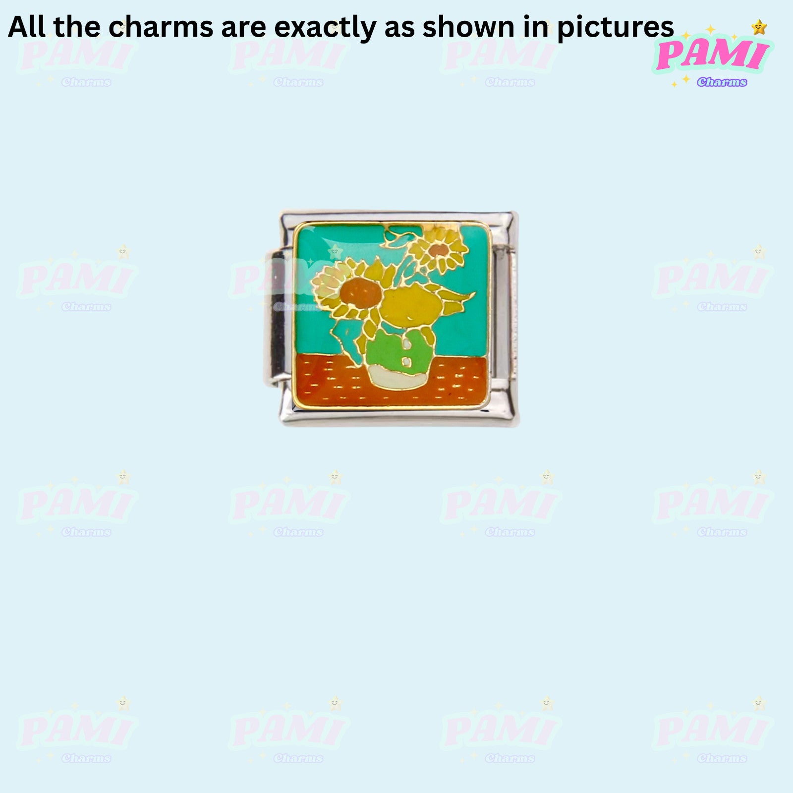 Floral/Flower Tulip, Lotus, Rose Modular Italian Charms - Fits all classic 9mm Bracelet Italian Charm