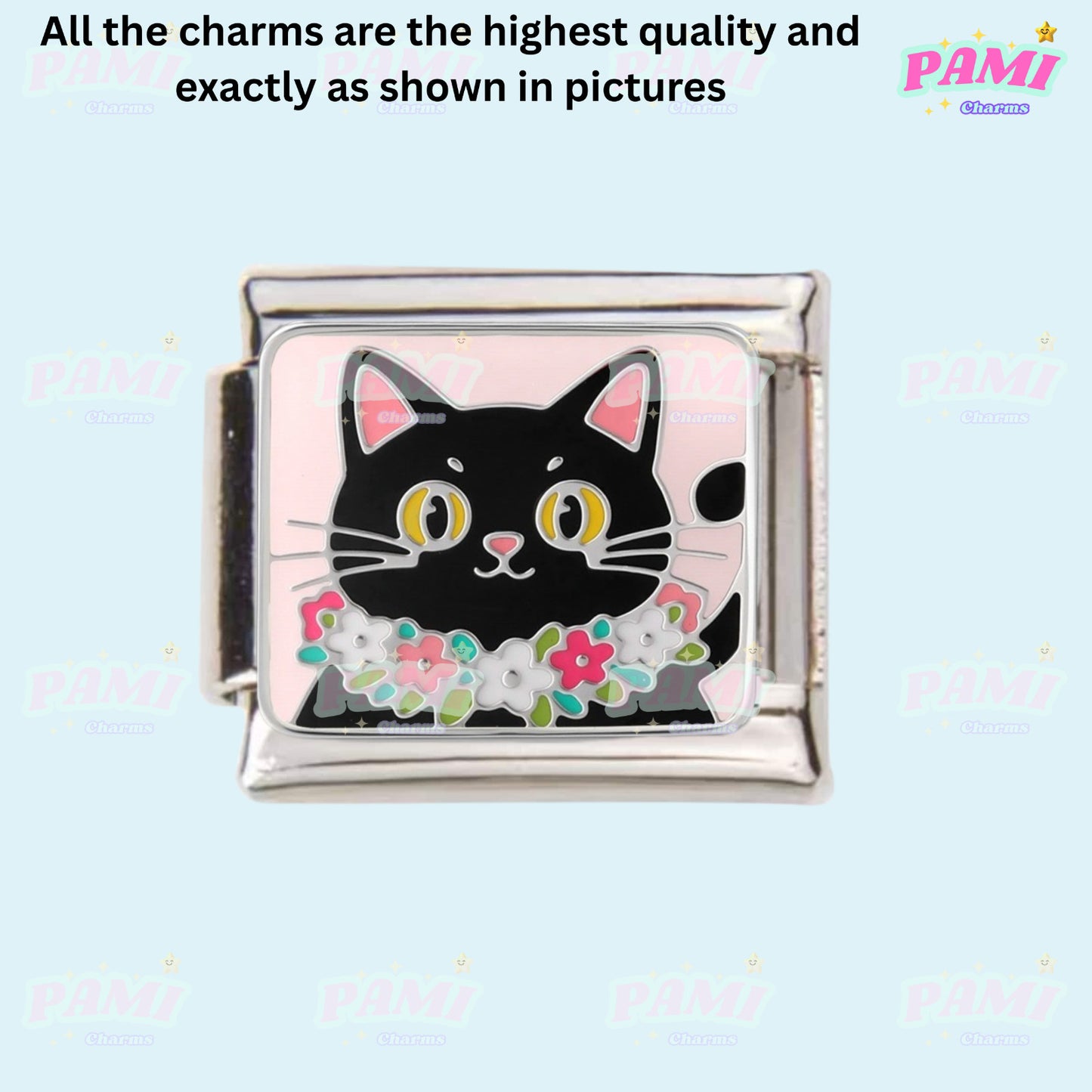 Cute cat cat lover Italian Charms- fits all 9mm classic Italian charms bracelet