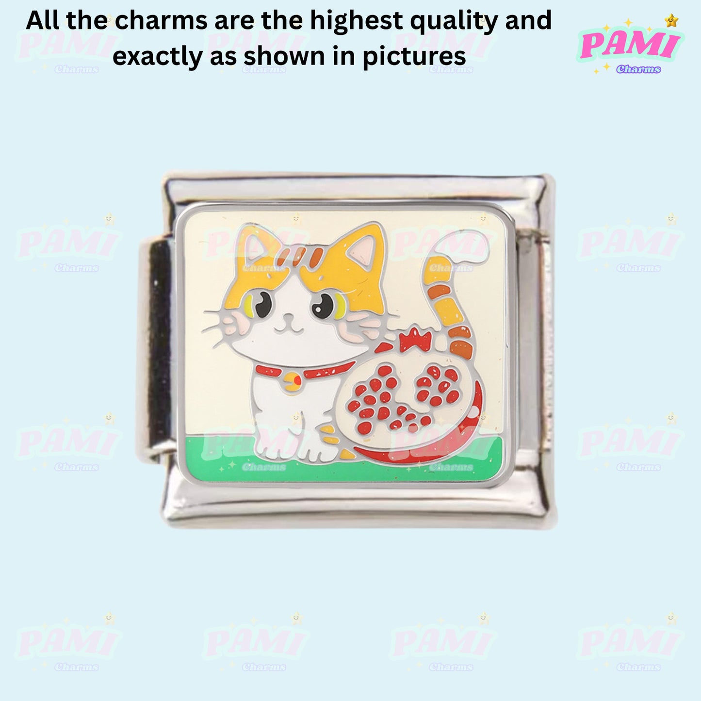 Cute sweet cat cat lover Italian Charms fits all classic Italian charms bracelet