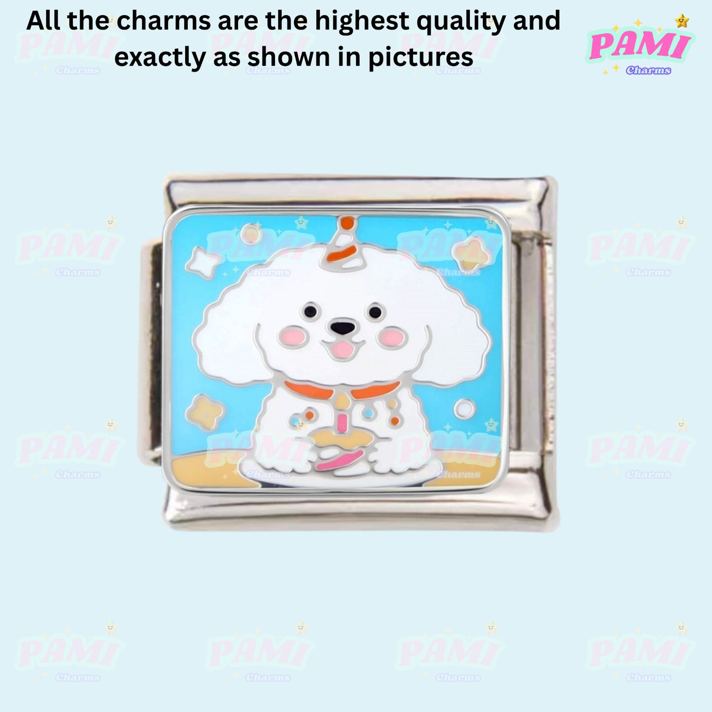 Cute sweet dog Italian Charms fits all Italian charms bracelet