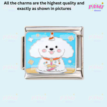 Cute sweet dog Italian Charms fits all Italian charms bracelet