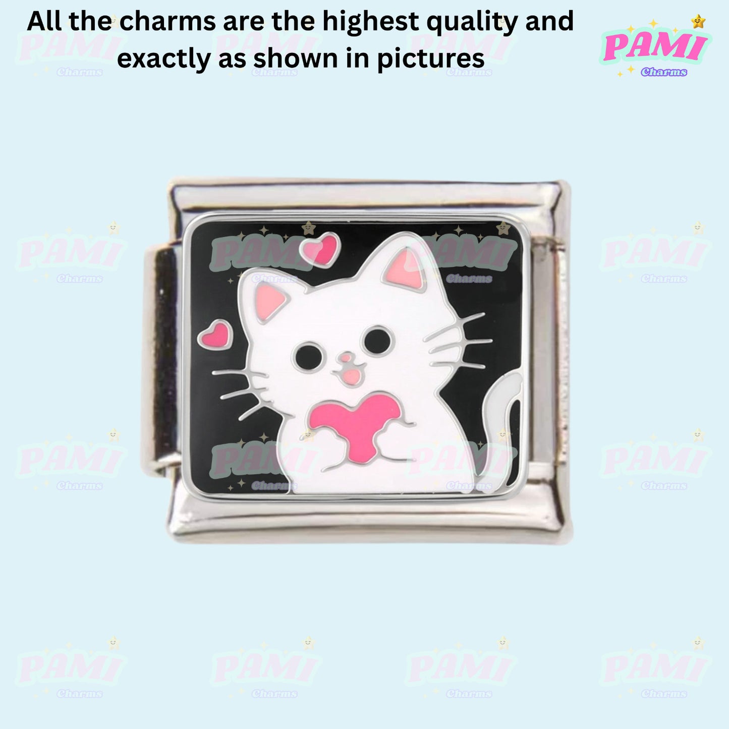 Cute cat cat lover Italian Charms- fits all 9mm classic Italian charms bracelet