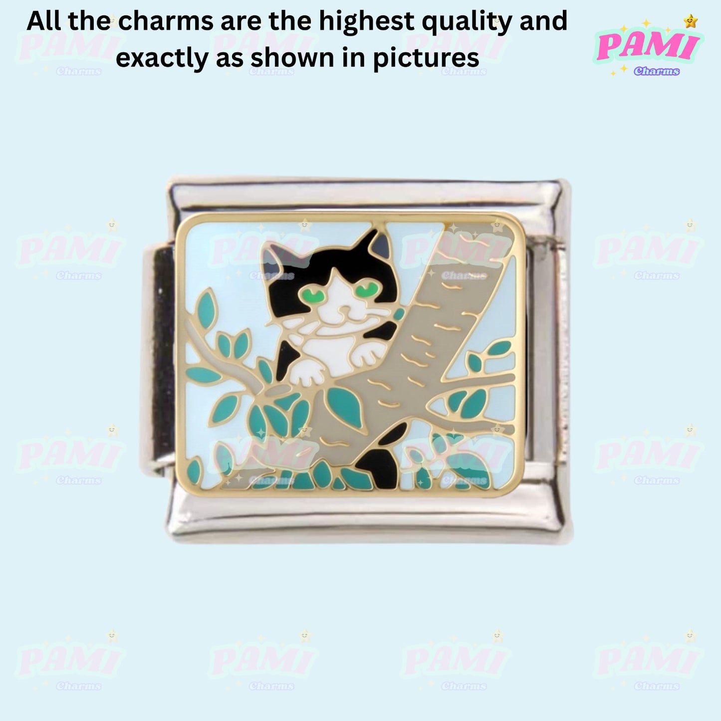 Cute sweet cat paw print Italian Charms fits all Italian charms bracelet