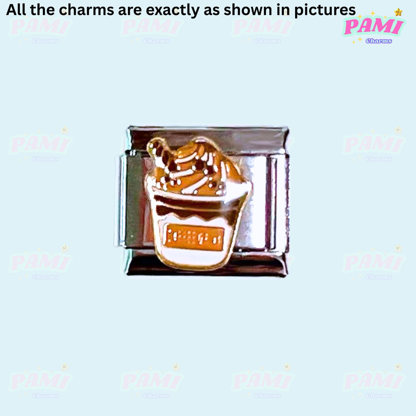 Coffee lover latte cafe Italian Charm fits Italian charm bracelet or major brand