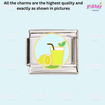 Food Cocktail, Doughnut, Pretzel Modular Italian Charms - Fits all classic 9mm bracelet 15- Mojoto Italian Charm