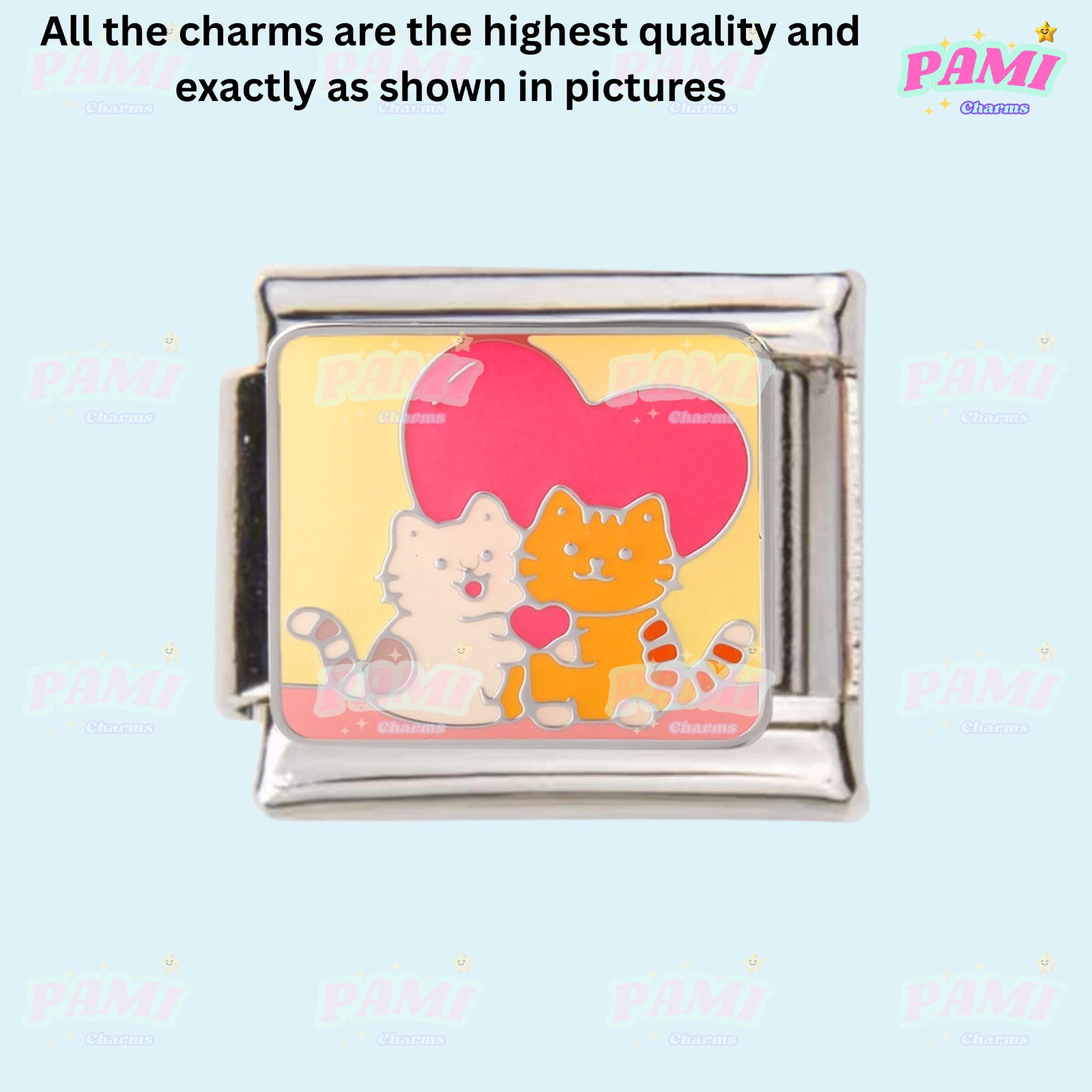 Cute sweet cat paw print Italian Charms fits all Italian charms bracelet