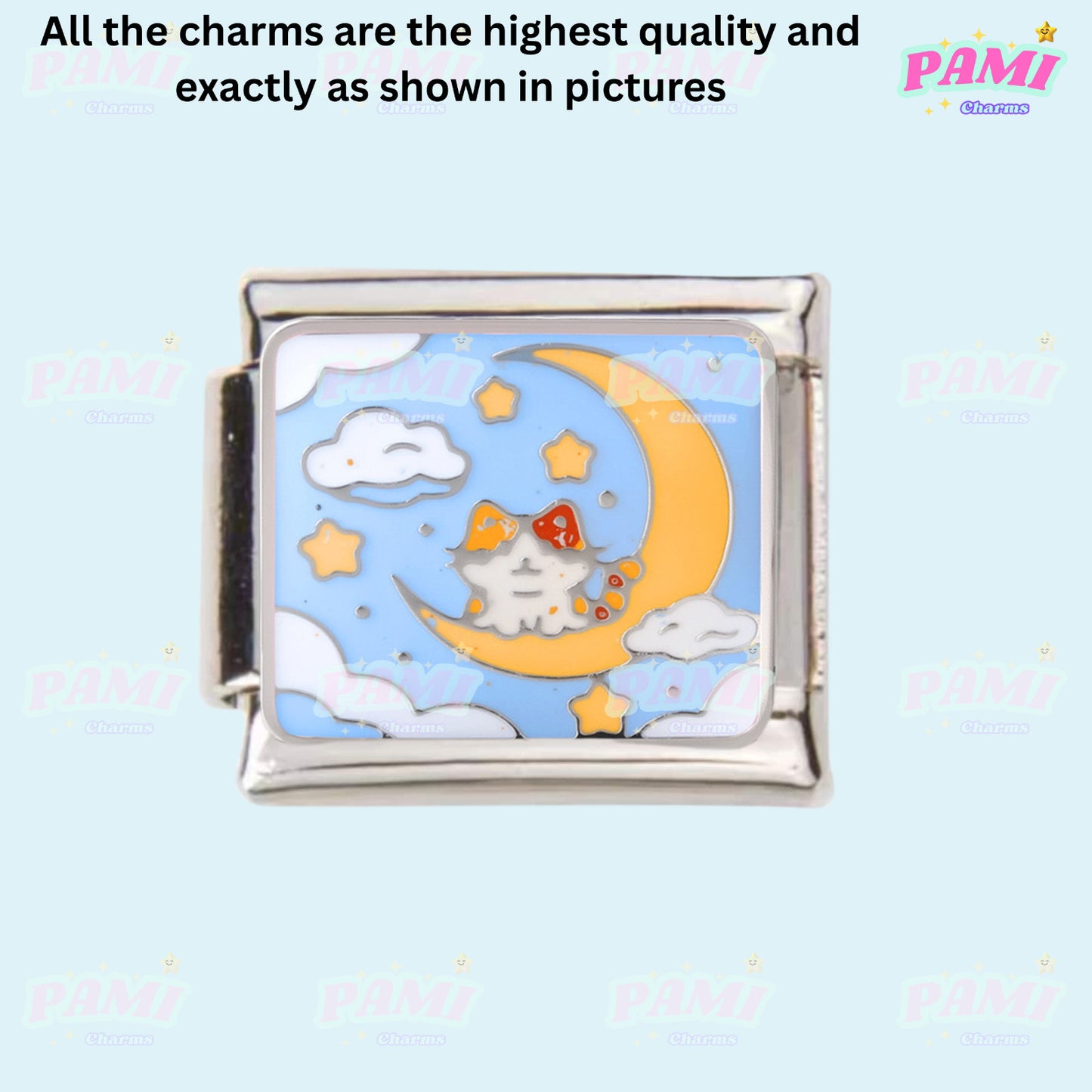 Cute sweet cat cat lover Italian Charms fits all classic Italian charms bracelet