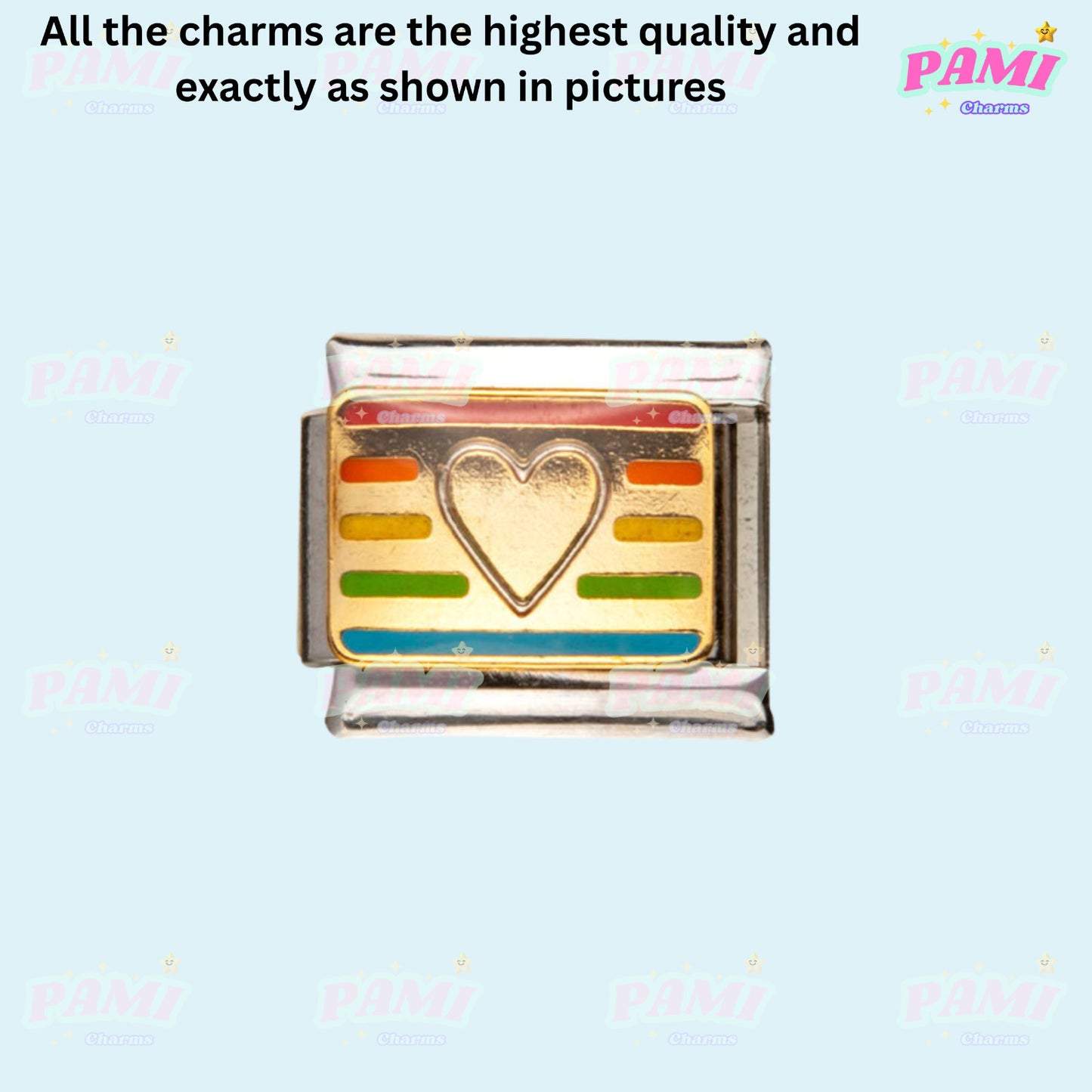 Dopamine Rainbow Italian Charms - Fits all classic 9mm bracelet