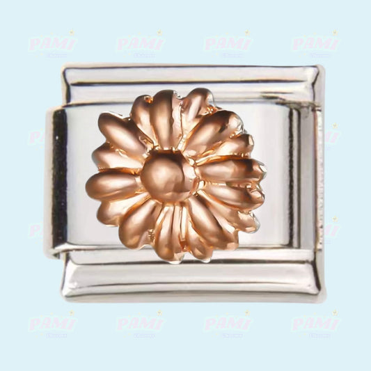 Daisy Rosegold Modular Italian Charms - Fits all classic 9mm bracelet Default Title Italian Charm